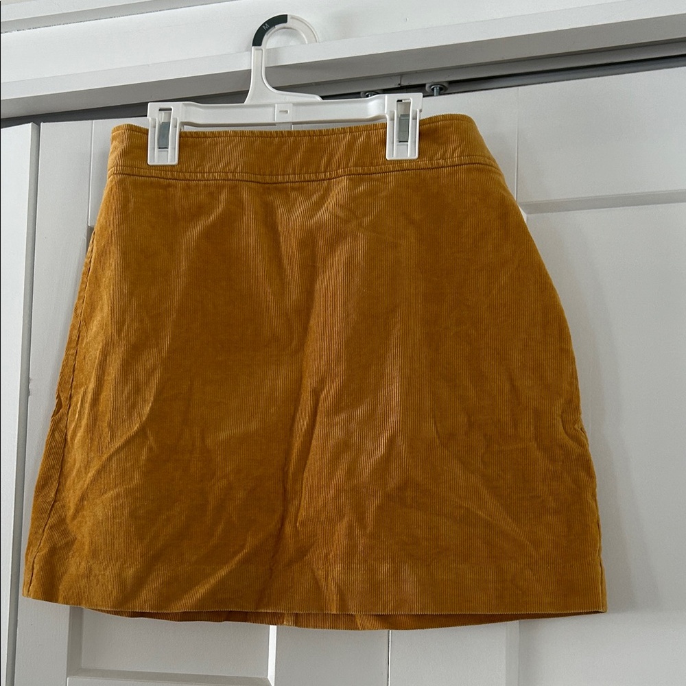 J. Crew Mini Skirt in Mustard